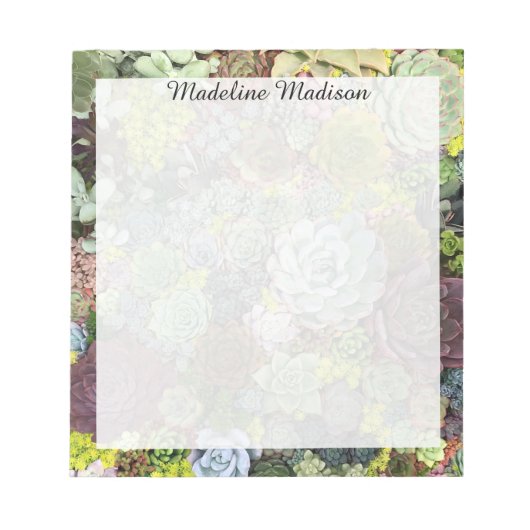 Groene Vetplanten Notitieblok (Voorkant)