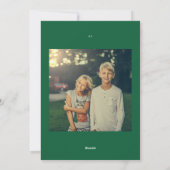 Groene Vette Kerst Ovale Boog Eén Foto Feestdagenkaart (Achterkant)