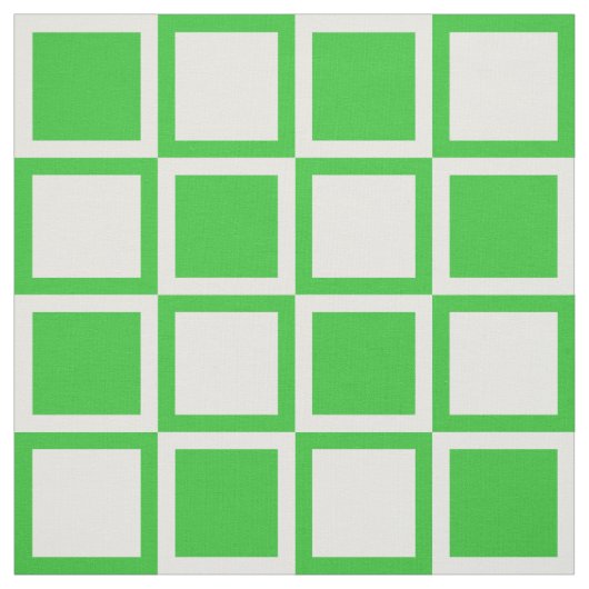 Groene Vette Mod Squares ~ Grote schaal Stof (Swatch)