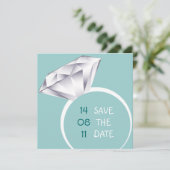 Groene vette ring sparen de Datum Save The Date (Staand voorkant)