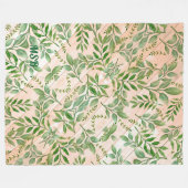 Groene vetten en hout fleece deken (Voorkant (Horizontaal))