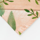 Groene vetten en hout fleece deken (Hoek)