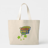 groene vibes, wereldmilieudag, red de aarde grote tote bag (Achterkant)