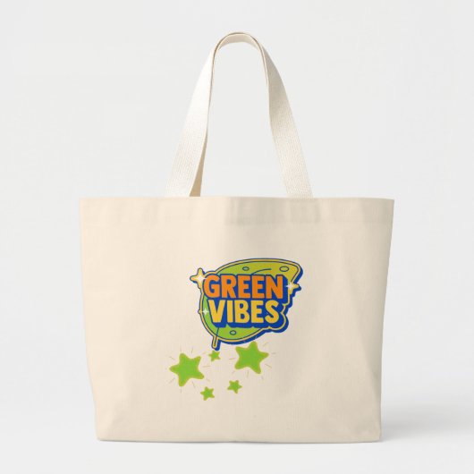 groene vibes, wereldmilieudag, red de aarde grote tote bag (Voorkant)