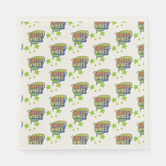 Groene vibes, Wereldmilieudag, red de aarde Servet (Voorkant)