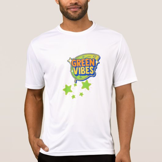 groene vibes, wereldmilieudag, red de aarde t-shirt (Voorkant)