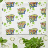 Groene vibes, Wereldmilieudag, red de aarde Theedoek (Gevouwen)