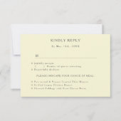 Groene Victoriaans ornamenteuze RSVP met maaltijdk (Voorkant)