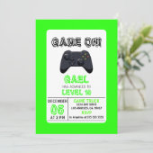 Groene Video Game Vrachtwagen Verjaardag Kaart (Staand voorkant)