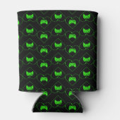 Groene Videogame Controller Hartpatroon Blikjeskoeler (Achterkant)