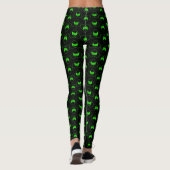 Groene Videogame Controller Hartpatroon Leggings (Achterkant)