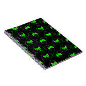 Groene Videospelcontroller Hartpatroon Notitieboek (Rechterzijde)