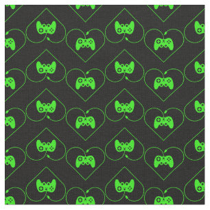 Groene Videospelcontroller Hartpatroon Stof