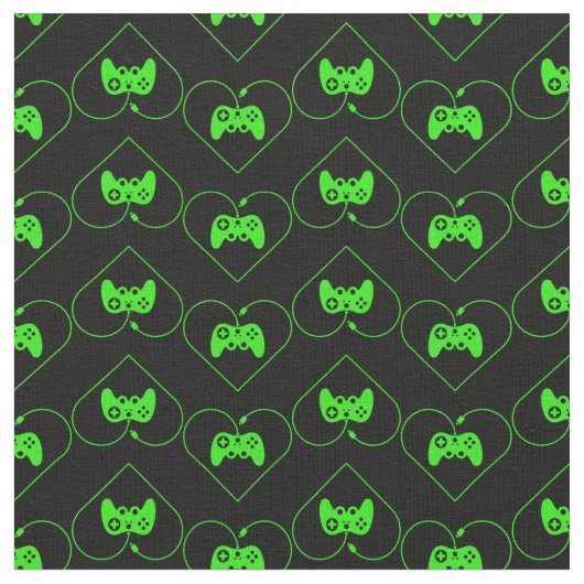 Groene Videospelcontroller Hartpatroon Stof (Close Up)
