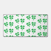 Groene vier klaverbladeren wit bureaumat (Voorkant)