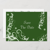 Groene vier sparen de Datum Save The Date (Voorkant / Achterkant)