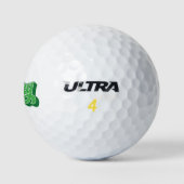 Groene vierbladige klaver geluks-golfballen golfballen (Logo)