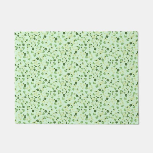 Groene vierbladige klavers St. Patrick's Day Deurmat (Voorkant)