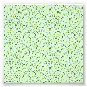 Groene vierbladige klavers St. Patrick's Day Foto Afdruk