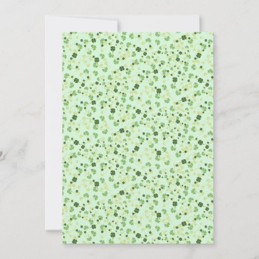 Groene vierbladige klavers St. Patrick's Day Kaart (Voorkant)
