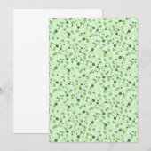 Groene vierbladige klavers St. Patrick's Day Kaart (Voorkant / Achterkant)