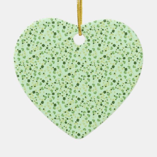 Groene vierbladige klavers St. Patrick's Day Keramisch Ornament (Voorkant)