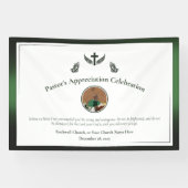 Groene viering ter waardering van pastors spandoek (Horizontaal)