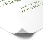 Groene viering van het leven met foto-herdenking poster (Hoek)