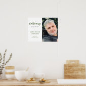 Groene viering van het leven met foto-herdenking poster (Keuken)