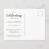 Groene viering van het leven met fotoboodschap briefkaart (Achterkant)