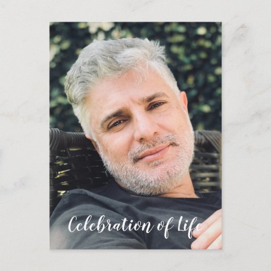 Groene viering van het leven met fotoboodschap briefkaart (Voorkant)