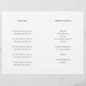 Groene viering van levensbegrafenisprogramma (Achterkant)