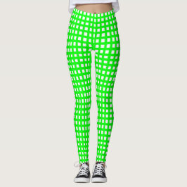 Groene vierkanaalrooster leggings