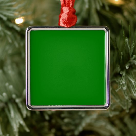 Groene Vierkant Metalen Ornament (Boom)