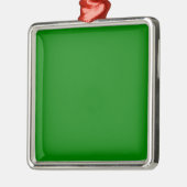 Groene Vierkant Metalen Ornament (Links)