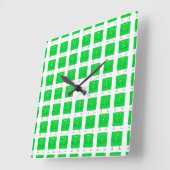 Groene Vierkante Kerel Klok (Hoek)