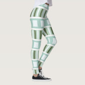 Groene vierkante strepen leggings (Rechts)