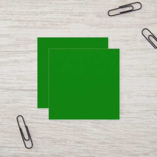 Groene Vierkante Visitekaart Visitekaartje (Voorkant / Achterkant in situ)