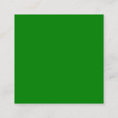 Groene Vierkante Visitekaart Visitekaartje (Achterkant)