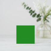 Groene Vierkante Visitekaart Visitekaartje (Staand voorkant)