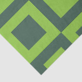 Groene Vierkanten Geometrisch Tissuepapier (Detail)