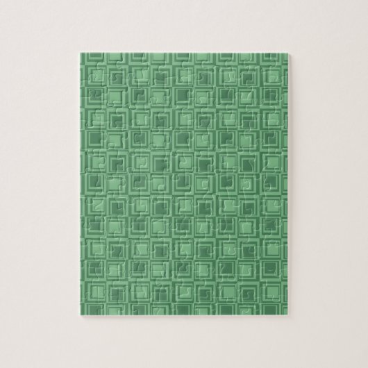  groene vierkantjes Retropatrooncadeautjes Legpuzzel (Verticaal)
