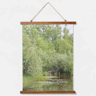 Groene vijver wanddecoratie hangend wandkleed