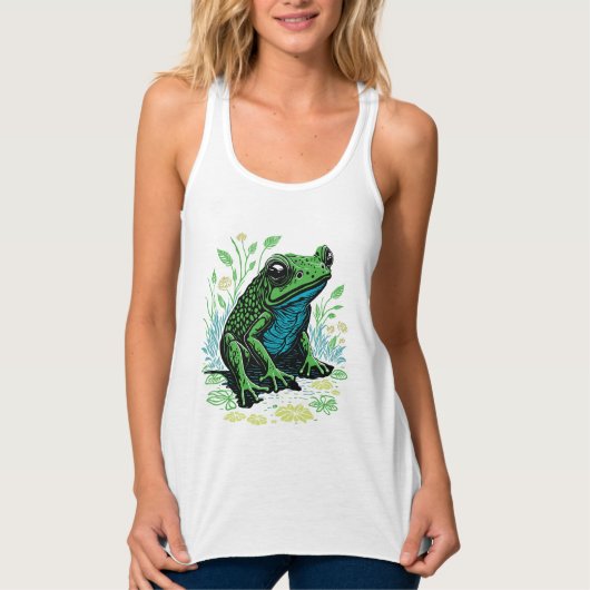 groene vijverkikker tanktop (Voorkant)