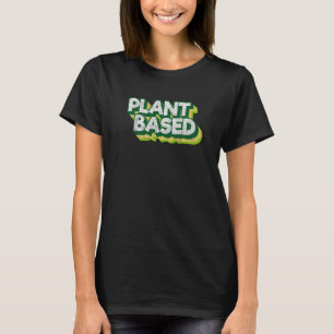 Groene vin op basis van het Plant Vegan Vegetarian T-shirt