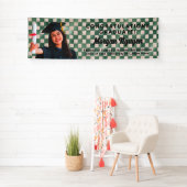 Groene Vink Aangepaste foto Gefeliciteerd Afgestud Spandoek (Insitu)