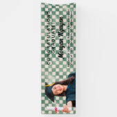 Groene Vink Aangepaste foto Gefeliciteerd Afgestud Spandoek (Verticaal)