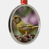 Groene Vink Metalen Ornament (Rechts)