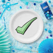 Groene Vink Teken Symbool Papieren Bordje (Feest)