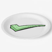 Groene Vink Teken Symbool Papieren Bordje (Gekanteld)